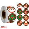 Merry Christmas Stickers Self-adhesive Christmas Tree Santa Claus Seal Labels Holiday Stickers For Gift Sealing Christmas Decor