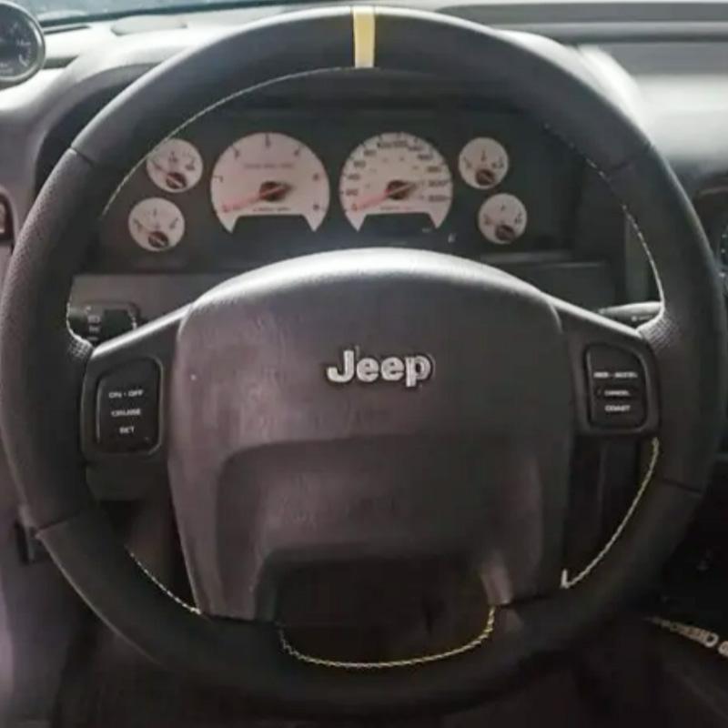 Ādas Stūres Rata Pārsegs Jeep Grand