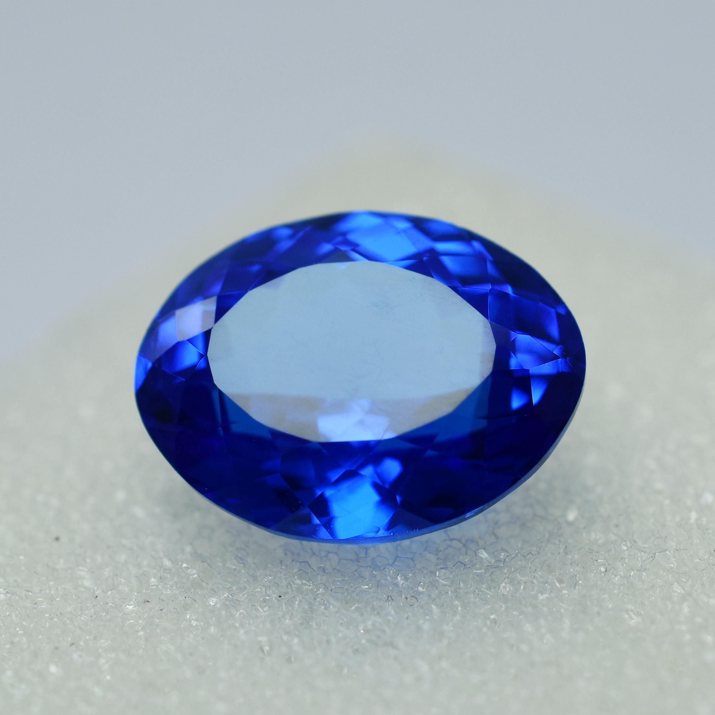 

Ring Size 9.80 Ct Natural Oval Shape Dark Blue Tanzanite Gemstone CERTIFIED AYS-50 14.6 mm approx синій