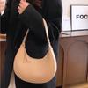 FLYING STARS  Spring  Solid Color Half Moon Bag Trendy Korean Single Shoulder Diagonal Cross Handheld Underarm Bag