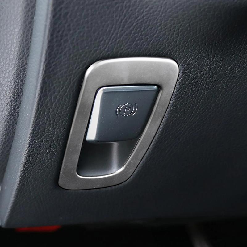 Car Console Electronic Handbrake P Button Frame Decoration Trim For Mercedes Benz C Class W205 GLC X253 2015-20 Stainless Steel