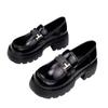 Herbst Retro Dicksohlige Erhöhende Damen Neue Kleine Lederschuhe Damenschuhe Vielseitige Pendlerschuhe