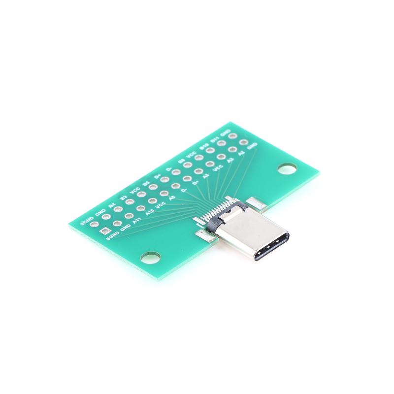 Type-C USB 3.1 24P Male to Female Adapter for Efficient Connectivity on PCB Board