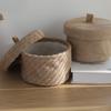 Storage Basket with Lid Convenient Desktop Organizer Storage Box