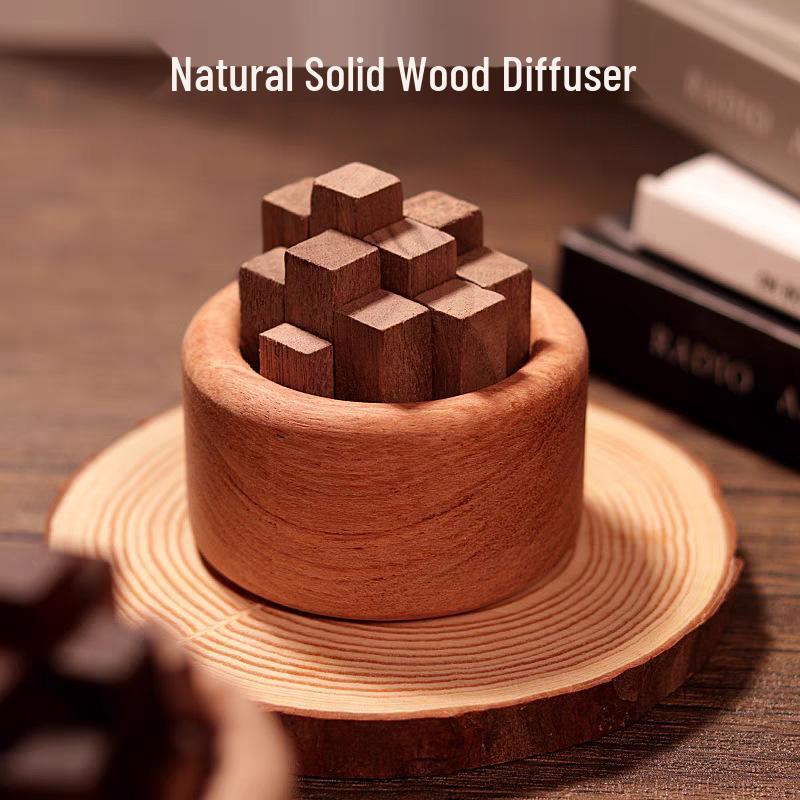 High-End Black Walnut Car Aromatherapy Diffuser