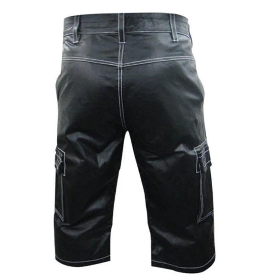 New Hot Men Genuine Soft Lambskin  Sports Pants Summer GYM Stylish Leather Shorts