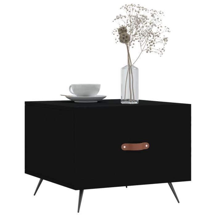 VidaXL Table basse Noir 50x50x40 cm Bois d'ingénierie 829334