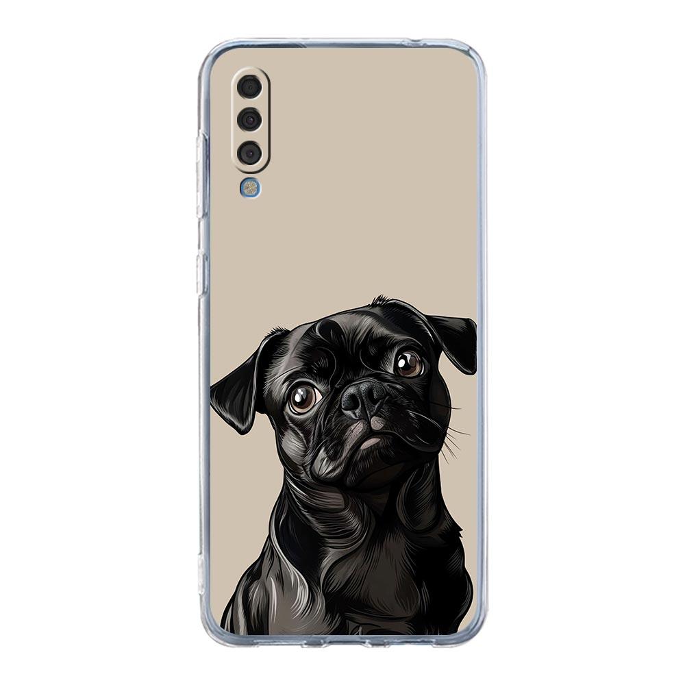 Phone Case For Samsung A56 A36 A26 A16 A14 A12 A22 A32 5G A34 A42 A52 A54 A50 A70 A40 A20S A04S A06 Cover Animal Pug close up