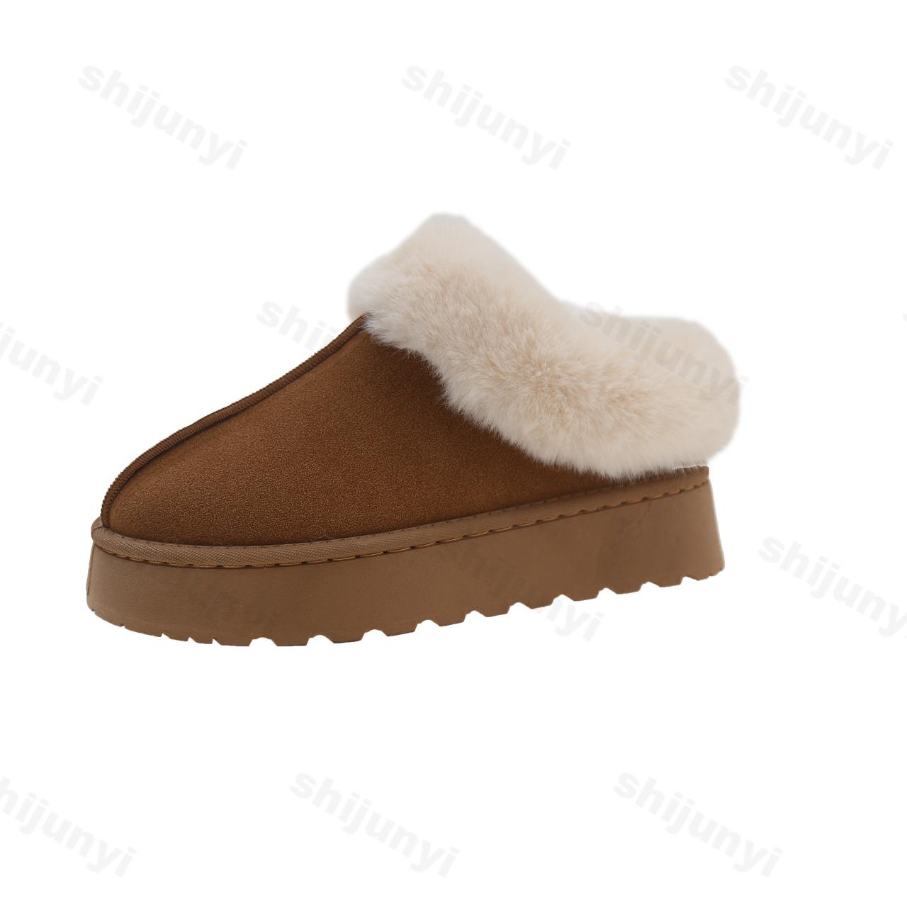 Мода 2024 Новые Зимние Сапоги Зимние Женские Тапочки Уличная Обувь Теплые Плюшевые — фото 7