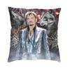 Johnny Hallyday Pillow Home Decor Fashion French Rock Singer Cushions for Sofa Square Pillowcase