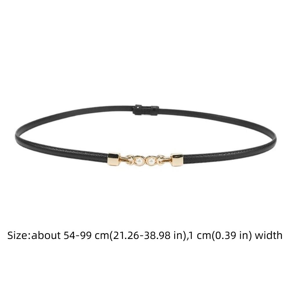 Solid Color Thin Women Belt PU Leather Decorative Waistband New Waist Chain for Dresses