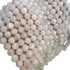 6-10mm Natural Blue & White Moonstone Faceted Strands and Round Beads for DIY Jewelry