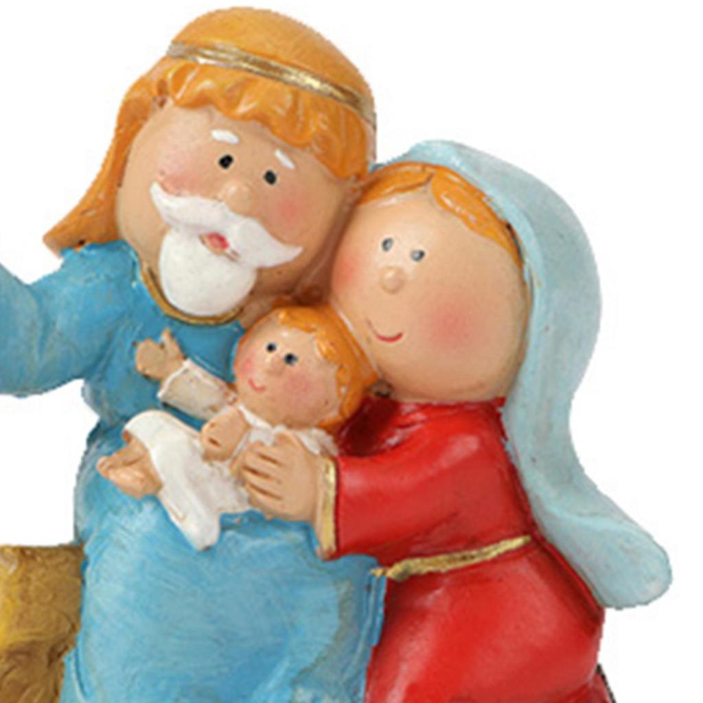 Nativity Set Gift Religious Decor Craft Handmade Collection Decoration Table Ornament for Home Living Room Indoor Desktop Shelf