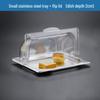 Homeglen Stainless Steel Food Tray with Transparent Lid