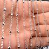 Wholesale 10pcs/lot Width 1.5mm 2mm Tiny Beaded Chain Stainless Steel Link Chain for Necklaces Bracelets Foot Jewelry