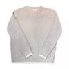Mens Oversized Thick Knit Sweater Round Neck Long Sleeve Street Style Light Gray Winter
