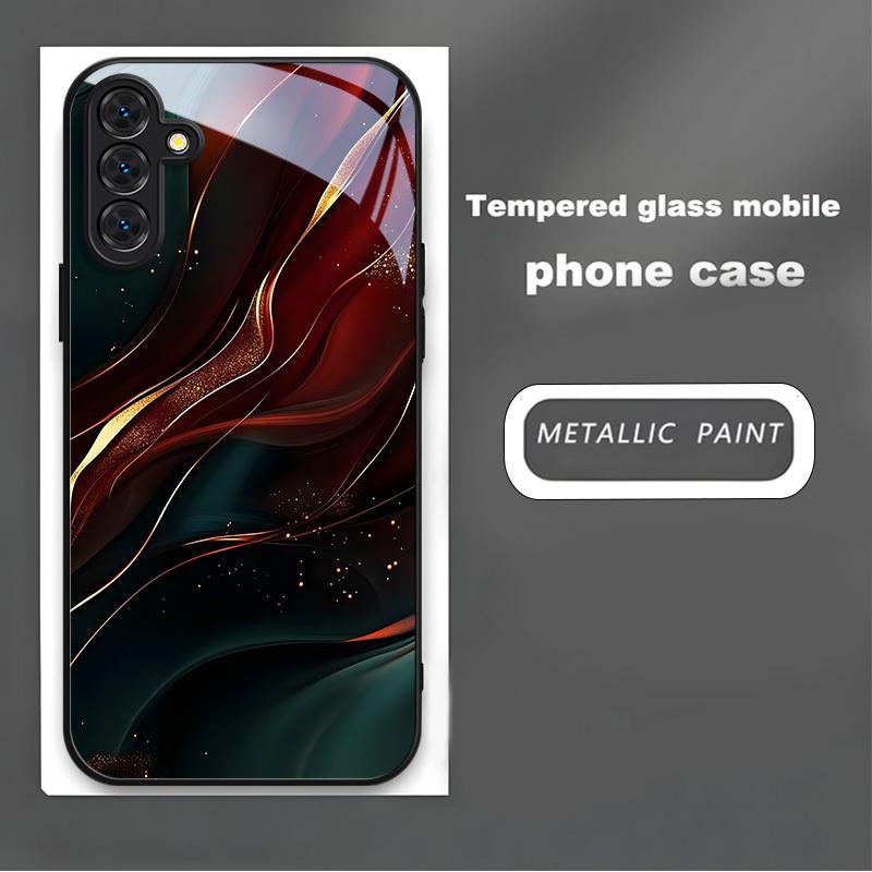 Fashionable and beautiful tempered glass phone case suitable for Samsung Galaxy S26 S25 S24 S23 S22 S20 FE Ultra Plus anti drop