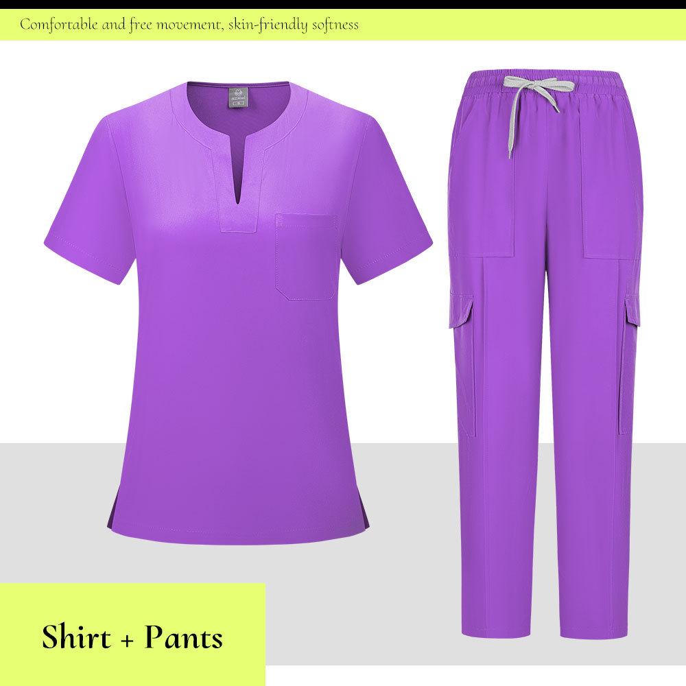 Children’s Hospital Nurse Uniform - Women's Breathable, Sweat-Absorbent Medical Scrub Set