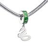 Sterling Silver Slytherin House Slider Charm