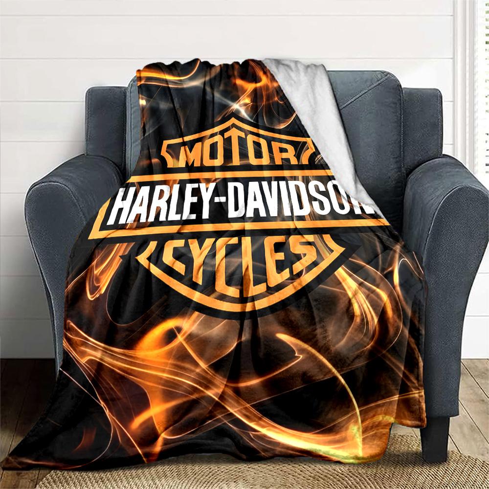 1 pezzo Coperta Harley-Davidson, Regalo, per Uomini e Donne, Coperta Morbida, Buona per Divano Letto Divano Viaggio, Coperta Leggera in Flanella
