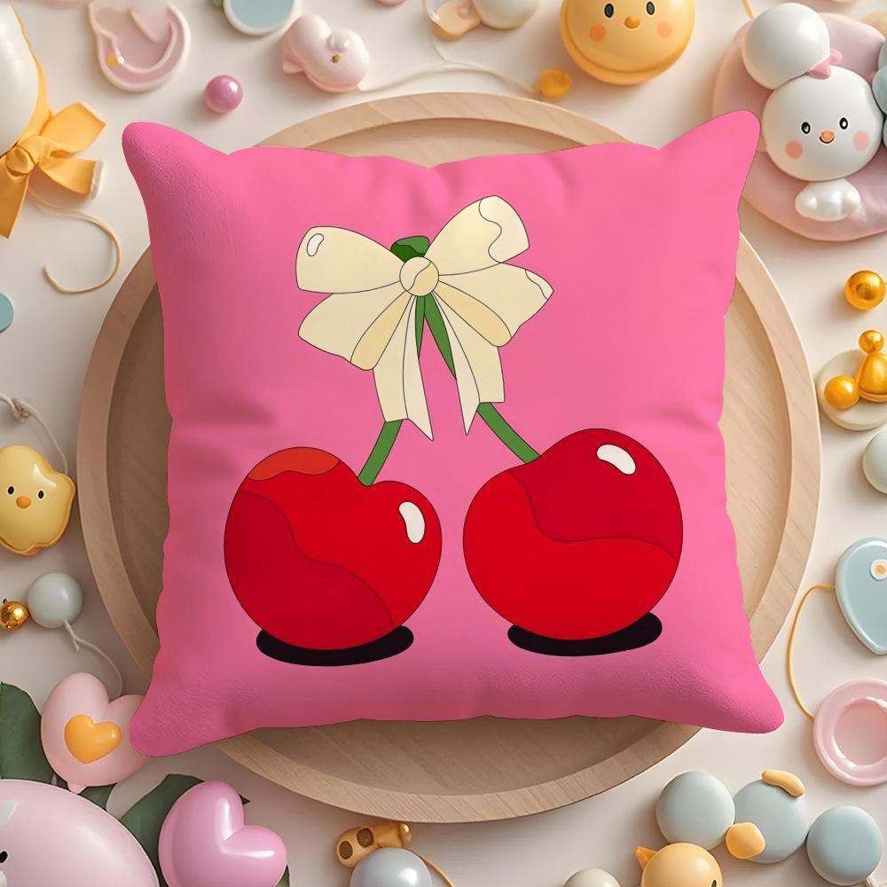 Luxury Brand K-Kirsh Cherry Cushion Cover Short Plush Double-Sided Printing Home Machine Washable In Warm Winter Pillow Case