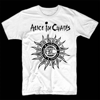 Alice in Chains LOGO V3 T-shirt NERO BIANCO tutte le taglie S-5XL