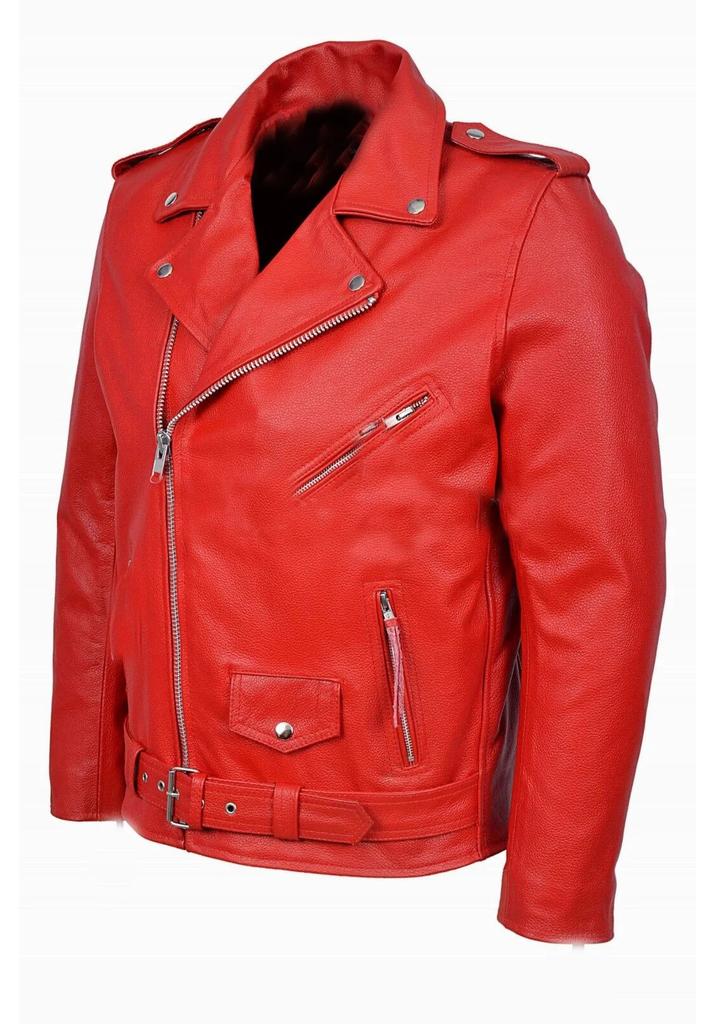 European and American locomotive leather jacket autumn and winter men's leather jacket men's short cable-stayed leather jacket men's fashion jacket
