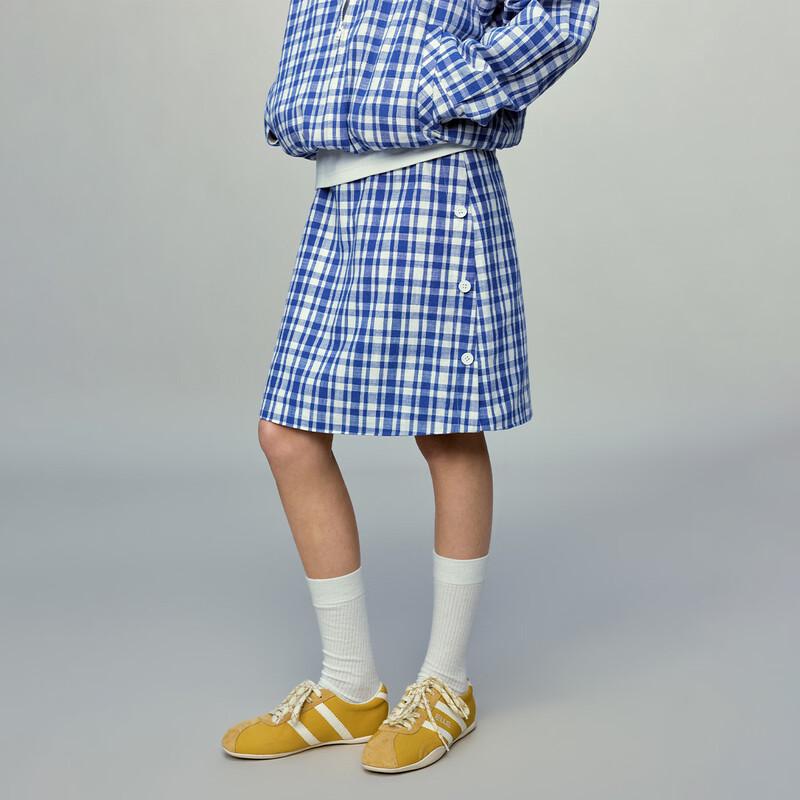 Детская весенняя клетчатая юбка А-силуэта для девочек ELLE KIDS 150