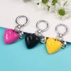 Keychain Pendant Metal Spring Buckle Smooth Open Close Mini Glossy Resin Heart Charm Key Chain Keys Bags Car