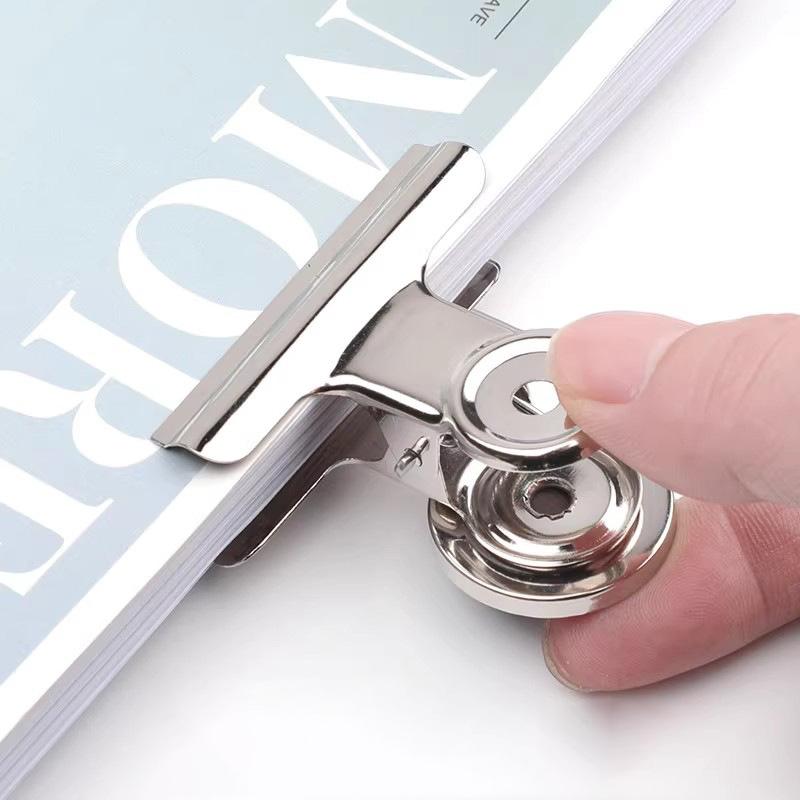 Fridge Magnetic Clips 12pcs Metal Heavy Duty Magnet Clips for Whiteboard Fridge Photo Displays Reusable Snack Bag Sealing Tool