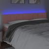 3121677 vidaXL LED Headboard Pink 180x5x78-88 Cm Velvet