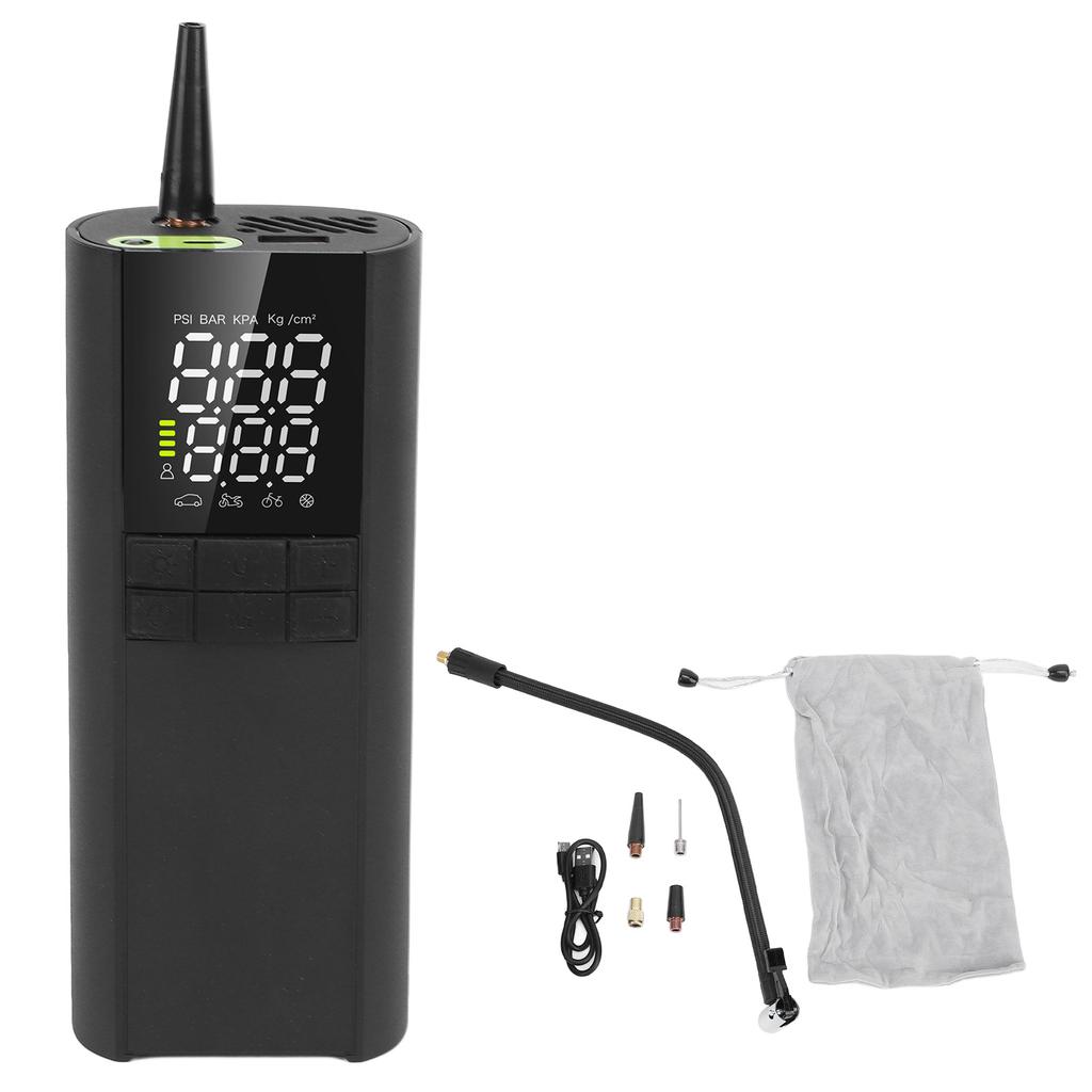 Portable Air Pump 150PSI Rechargeable Car Tire Inflator Power Bank for Motorcycle Balls DC 5V 2A