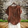 Women's Summer Bestsellers Fashion Casual Print Graphic Loose T Shirt Vintage Linen Round Neck Plus Size Short Sleeve Shirt Top S-5XL