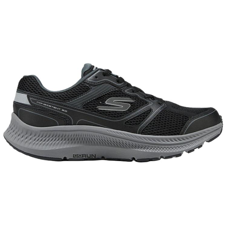 Skechers Lightweight Cushioning Support Running Shoes Men sneakers Black Gray 220861-BKCC