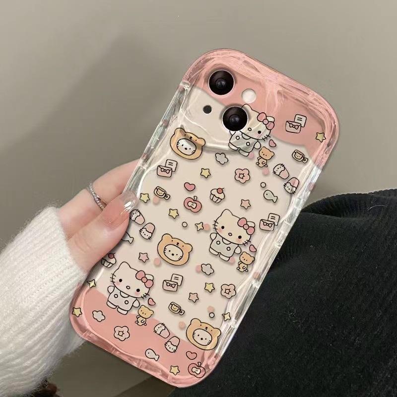 Hello Kitty Element Applies To iPhone16 Pro Mobile Phone Case 15plus Apple 14promax Cute 13 Pro Soft