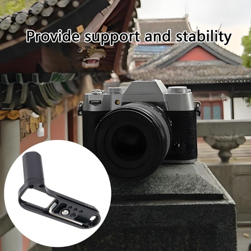 Universal Handgrip L Shape Grip Quick Release Plate Hot Shoe Cover Grip Tripod Mount Replacement for X-T50 Camera