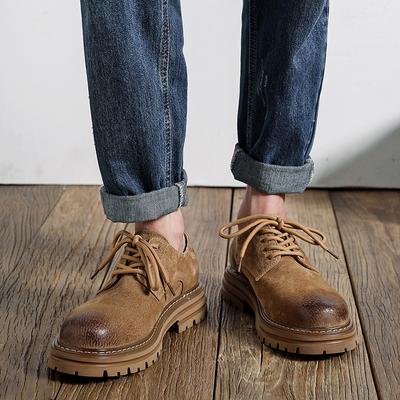 Chaussures en cuir décontractées pour hommes, chaussures de luxe et de haute qualité pour loisirs en plein air, marche, affaires, fête, jeunesse, semelles épaisses, chaussures de bureau quotidiennes