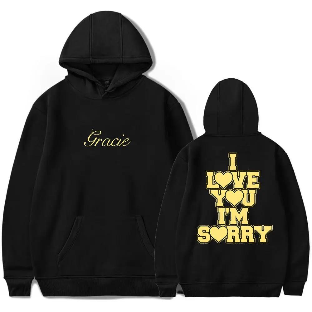 I love you I'm sorry Printed autumn and winter hoodies sports men's and women's long sleeved fashionable warm hoodies
