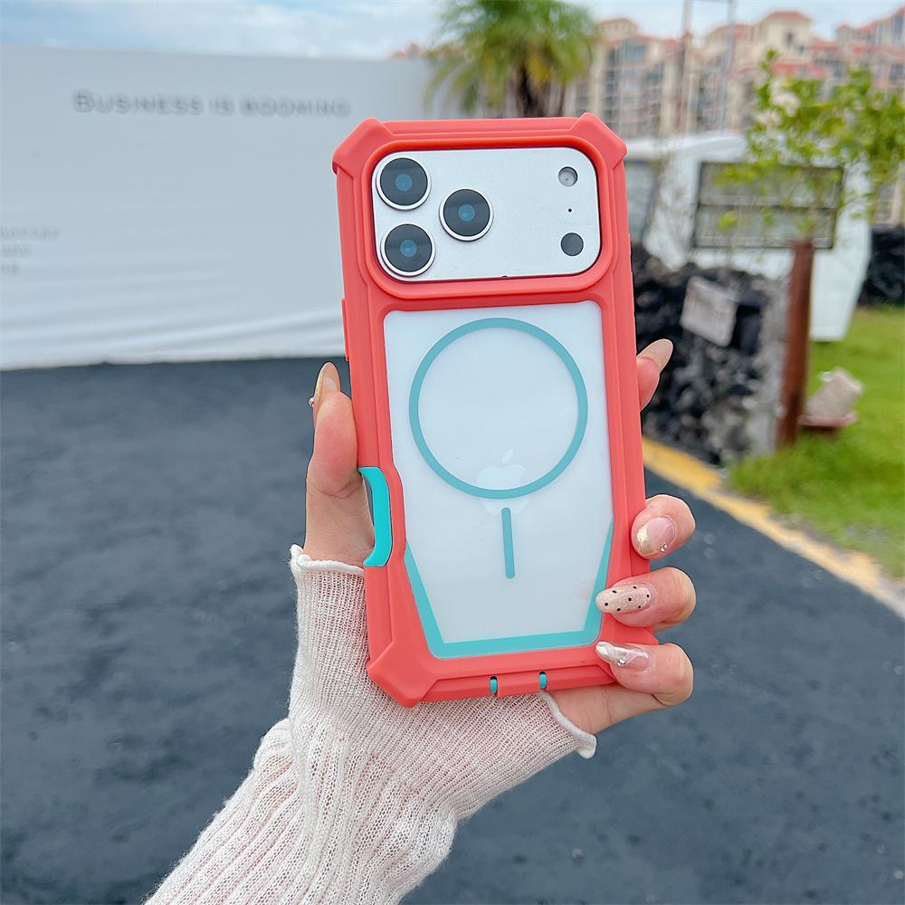 

Shockproof Military Armor For Magsafe Transparent Phone Case For iPhone 17 16 15 14 13 12 11 Pro Max Air Plus Back Cover iPhone 14 Plus