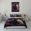 Space Witch Halloween Decor Set Bedding Set With 1 Duvet Cover 2 Pillowcases Single Double King Queen, Gift