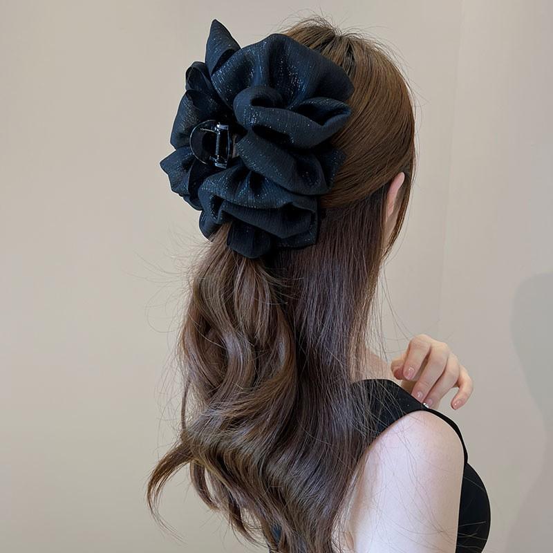 Chiffon Long Ribbon Bow Hair Claws Clips Women Girls Big Bowknot Ponytail Holder Crab Hair Clamps Hairpin Hair Accessories New