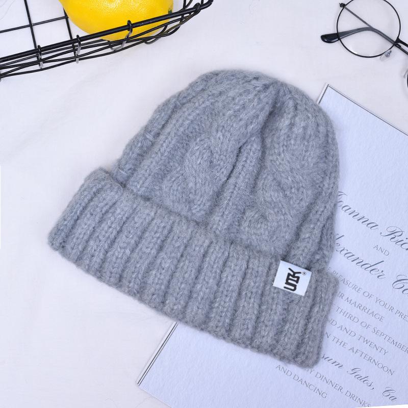 Clearance Wool Hat Big Head Circumference Hat Female Face Small Autumn and Winter Thick Thread Twist Knitted Hat Ear Protection Warm Cold Hat Man