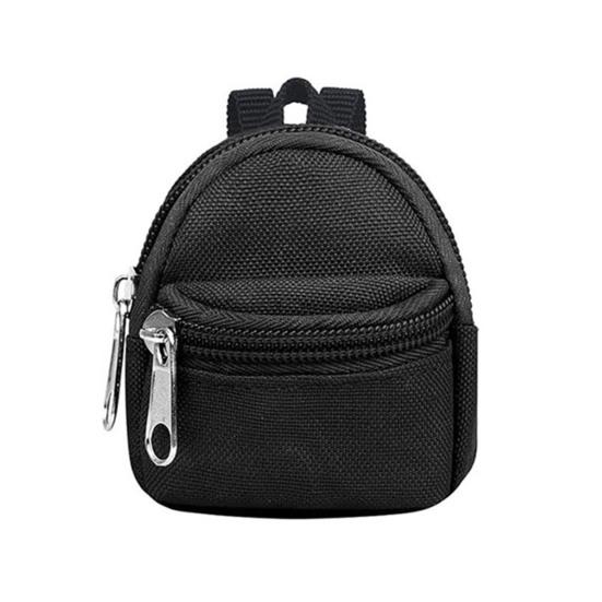 Mini Backpack Coin Purse, Scratch Resistant Zippered Compartment Keychain Bag, Waterproof Oxford Cloth Earphone Case