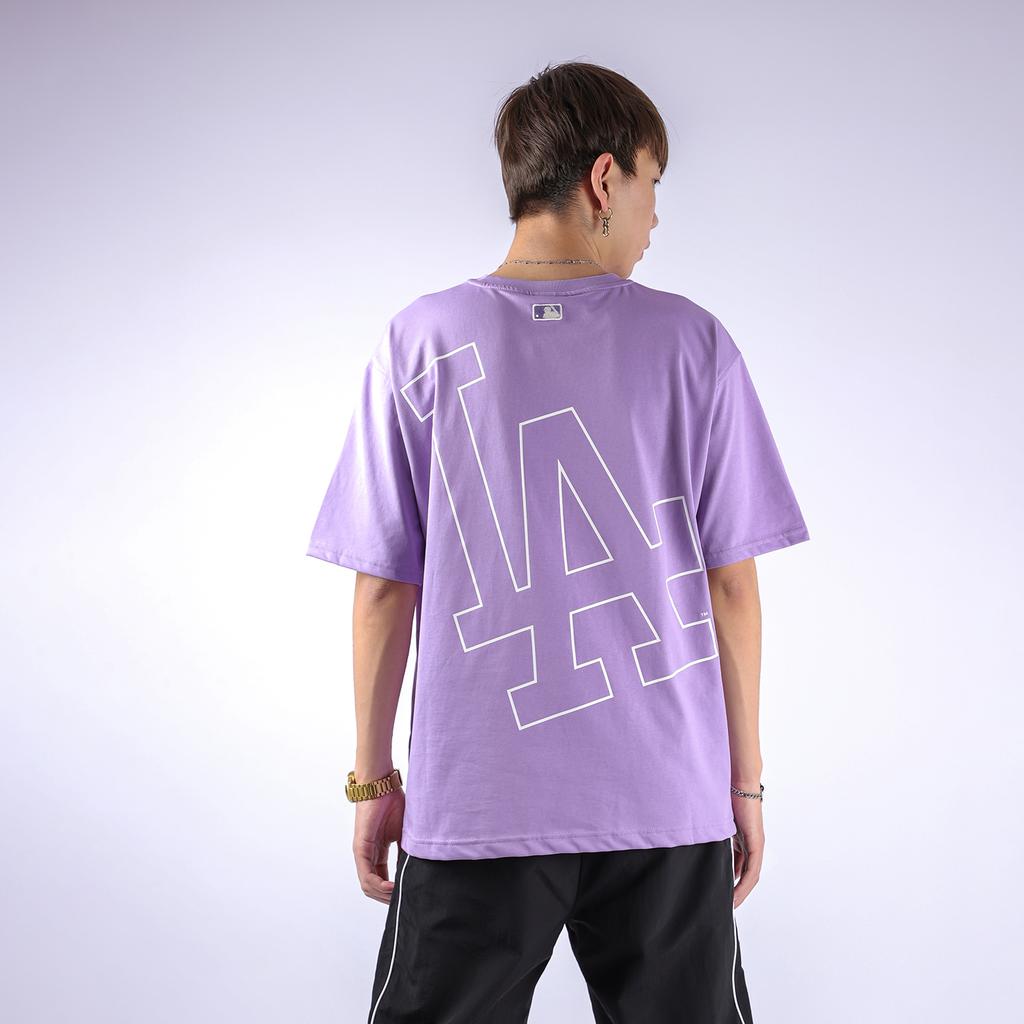 New MLB Drop Shoulder Sleeve T-Shirt Unisex Purple 31TS33131-07V