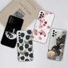 For Samsung Galaxy A72 A73 Case Simple Painted Flower Cover For Samsung A 72 A 73 Soft TPU Silicone Anti Drop Clear Phone Shell