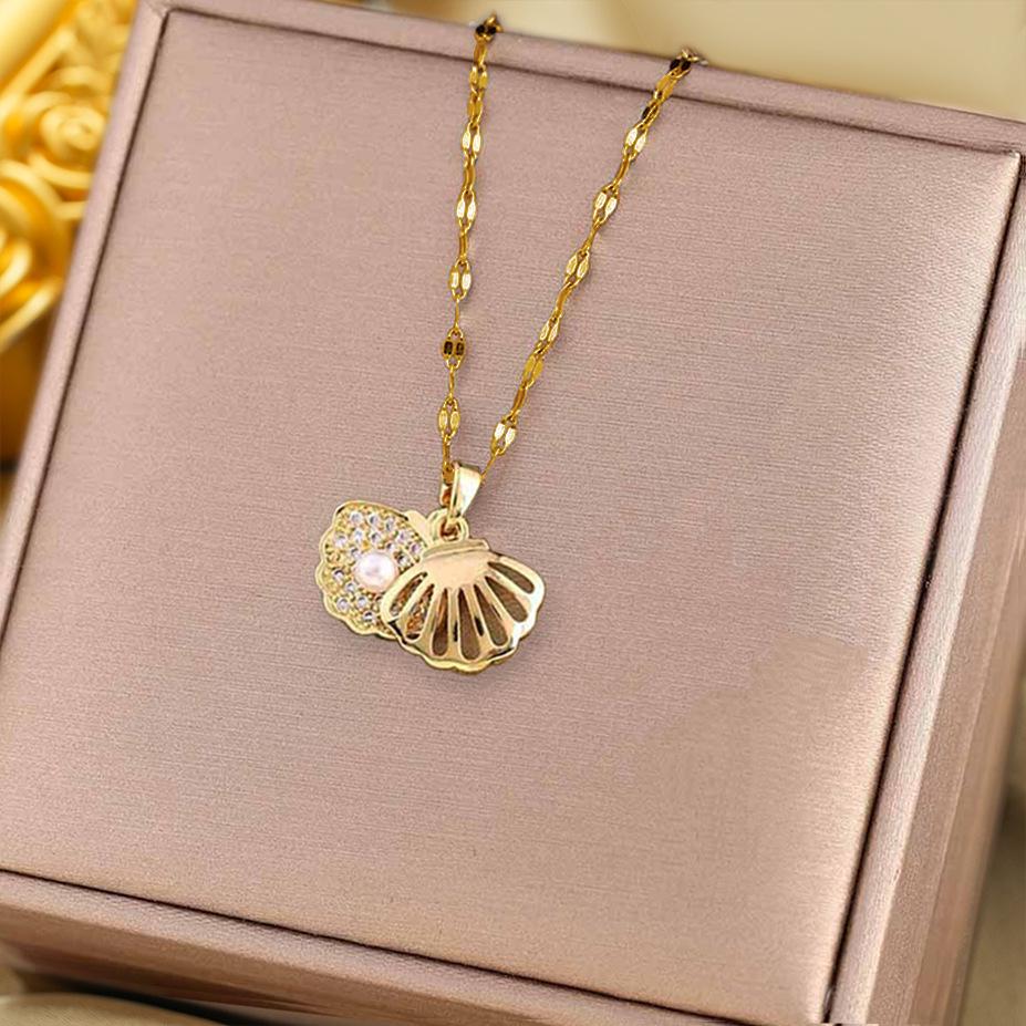 Titanium Steel Non-fading Necklace - European & American Style, Light Luxury, Versatile Korean Fashion, Perfect for Women and Girlfriend Gifts.