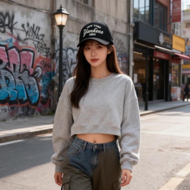 Adjustable NY College Style Baseball Cap for Adults - Unisex, Simple, Versatile Duckbill Design