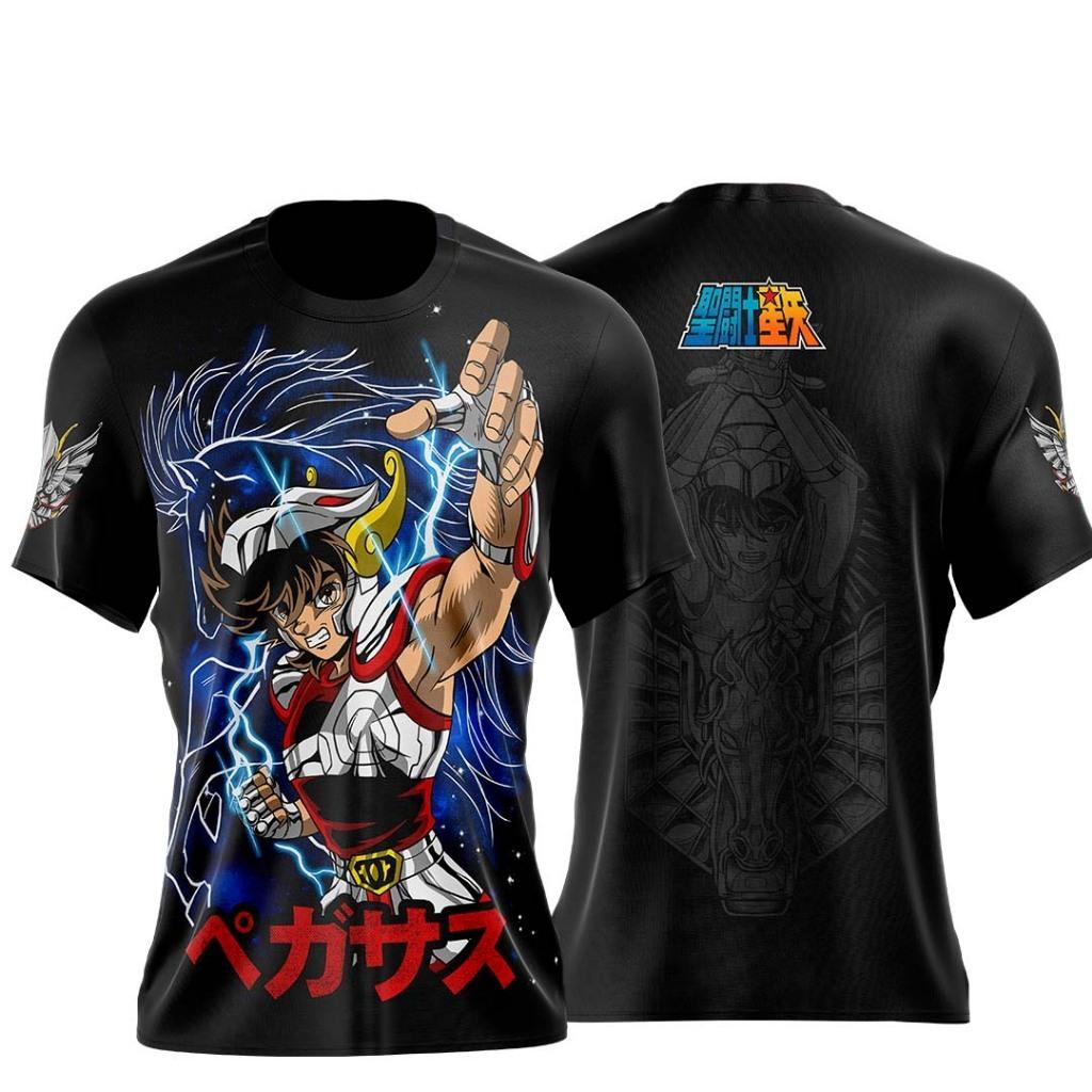 Anime Saint Seiya Pegasus Cosplay 3D Children's T-Shirt Fashion Cool Daily Unisex T Shirt Street Personality Y2k Tops Summer Clothing