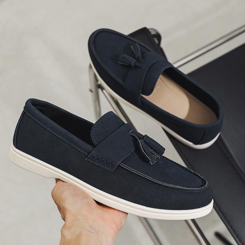 Fashion Handmade PU Leather Men Casual Shoes Formal Man Loafers Leisure Walk Tassel Moccasins Italian Breathable Slip On Male Boat Shoes