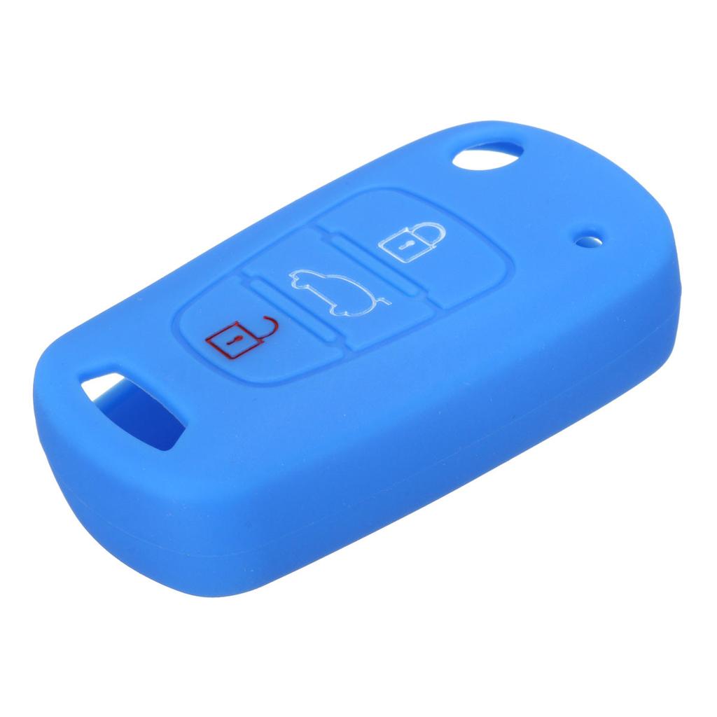 Silikonový 3B dálkový kryt Flip Key Fob Case pro Kia Sportage Soul Optima Sea Blue